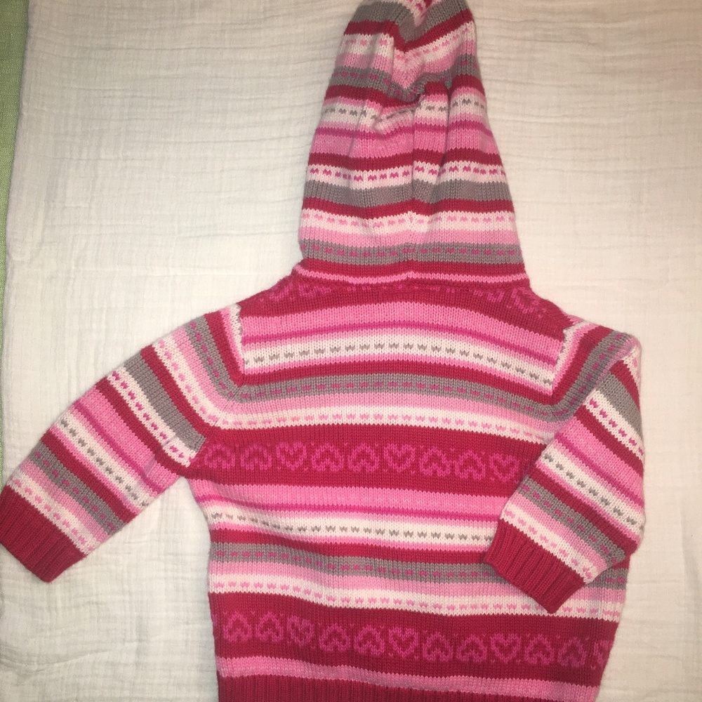 Sweet Red and Pink Striped Cardigan